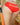 Person wearing red underwear with 'Groceries' text, holding a baseball bat.