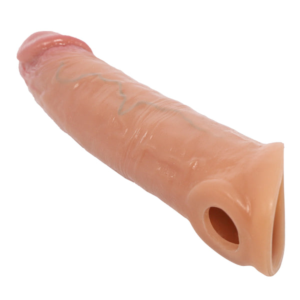 Sex Toyl® LM-T802L Brown Silicone Penis Enlarger Sleeve – Manual Wearable Extender