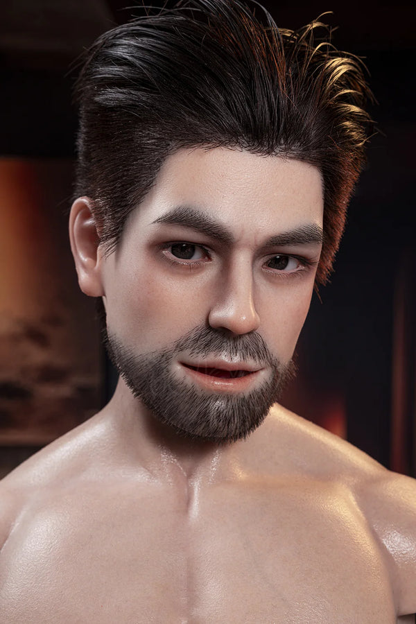 Yeloly Doll® Leo: Premium Silicone Muscular Male Torso Sex Doll YL-23 with YM01 ROS Head