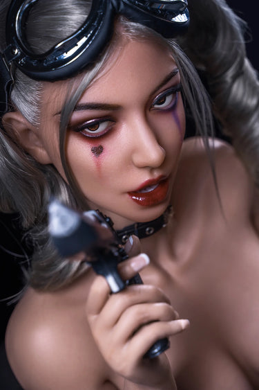 SY Doll® Premium Soft Silicone Doll Head #M7 Harley – Realistic Halloween Edition Head Only