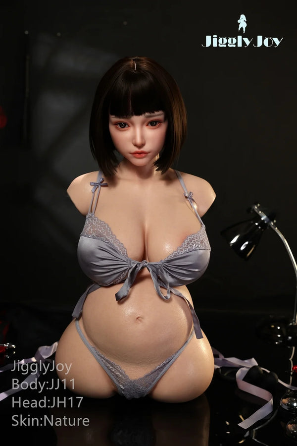 Jigglyjoy® 76cm (2ft 5in) D-Cup Platinum Silicone Sex Doll JJD037