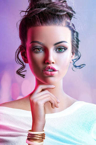 A highly realistic sex doll.