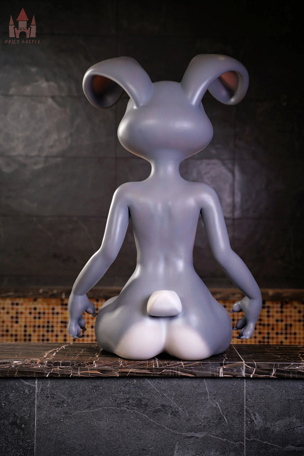 Doll Castle® 168cm (5ft6) All-In-One Seamless Neck Furry Silicone Sex Doll Rabitty, ROS Head