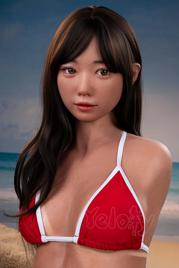 Yeloly Doll® Raina: 49LB Realistic Bikini Lines Silicone Sex Doll Torso B7 with Y73 ROS Head Tan