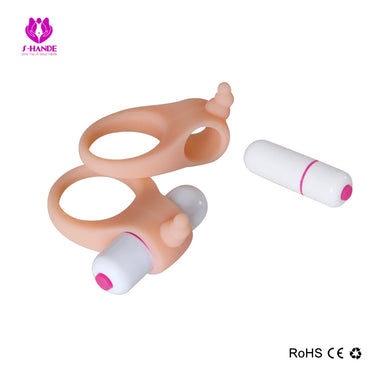 Sex Toy® DUTE SHD-S006 Cock Ring with Built-In Bullet Vibrator & Waterproof Design