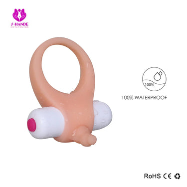 Sex Toy® DUTE SHD-S006 Cock Ring with Built-In Bullet Vibrator & Waterproof Design