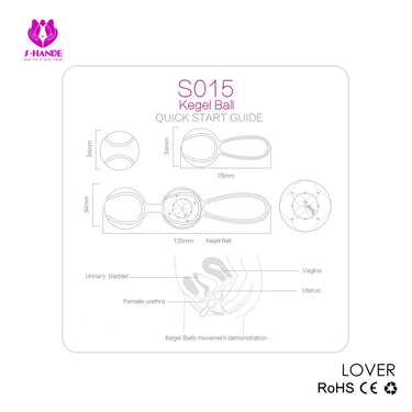 Sex Toy® LOVER SHD-S015 Kegel Ball with Premium Silicone Design & IPX8 Waterproof Protection