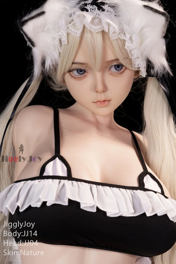 Jigglyjoy® 76cm (2ft 5in) D-Cup Platinum Silicone Sex Doll by JigglyJoy