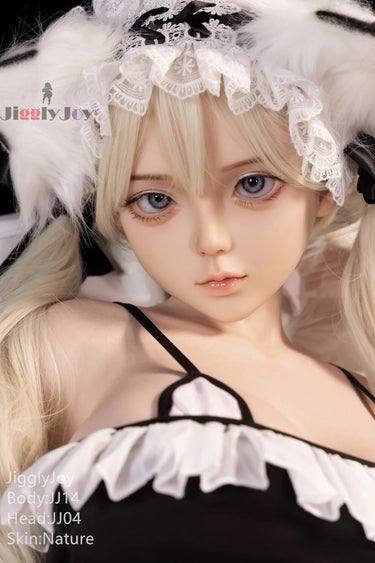 Jigglyjoy® 76cm (2ft 5in) D-Cup Platinum Silicone Sex Doll by JigglyJoy