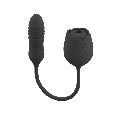 Sex Toy® Rose Retractable Vibrator with Suction Function | 10 Telescopic & 10 Suction Modes | MDS-TD029