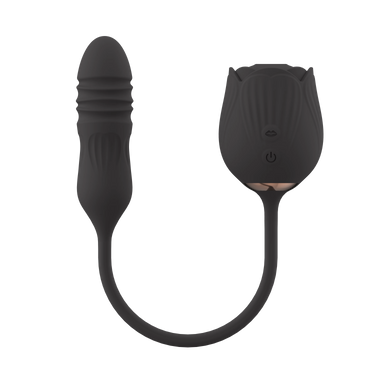 Sex Toy® Rose Retractable Vibrator with Suction Function | 10 Telescopic & 10 Suction Modes | MDS-TD029