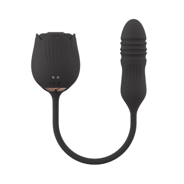 Sex Toy® Rose Retractable Vibrator with Suction Function | 10 Telescopic & 10 Suction Modes | MDS-TD029