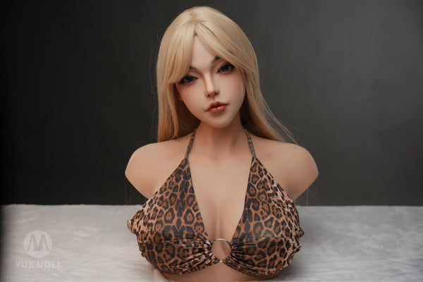 YUE DOLL® Penny 51cm(20") E-CUP Curved Deep Throat Seamless Neck Full Silicone Torso For Blxxjob Only ( NO.4317)