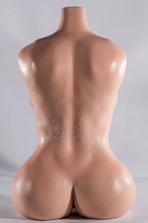 Yeloly Doll® Yuki: 41LB Lifelike Silicone Female Torso Love Doll B7 Ultra Realistic Pussy Sex Toy Gel Breast