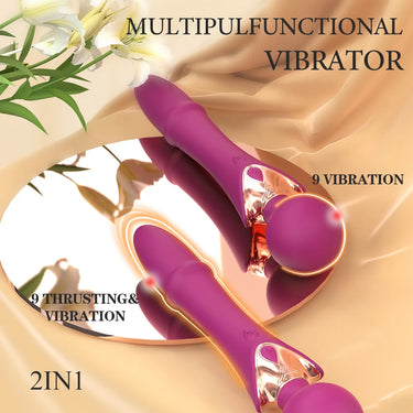 Sex Toy ®Queen Scepter SHD-H024 Rechargeable Dual-Ended Wand Massager with Telescopic Function