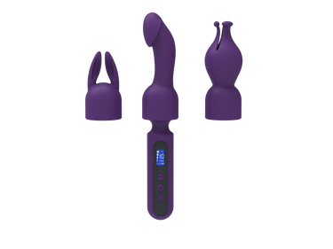 Sex Toy®LCD Small AV Wand + AV Head 3-Piece Set | 10 Vibration Modes & LED LCD Display | MDS-AV115