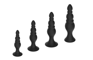 Koikiss Sex Toy®  Pagoda Anal Plug 4-Piece Set | 10 Vibration Modes & Wireless Remote Control | MDS-HT046
