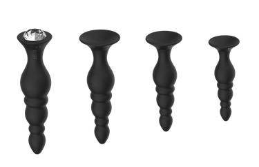 Koikiss Sex Toy®  Pagoda Anal Plug 4-Piece Set | 10 Vibration Modes & Wireless Remote Control | MDS-HT046