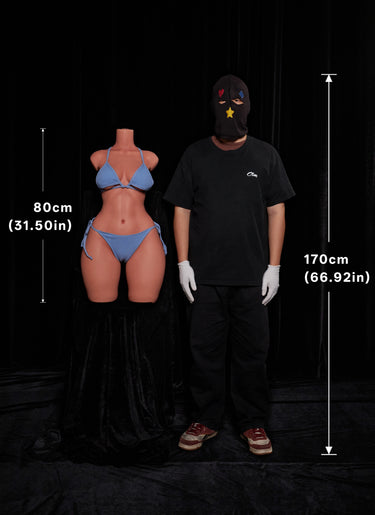 Climax Doll® ULW 882# Livia Ultra Lightweight Realistic Silicone Sex Doll Torso Tan Skin Model