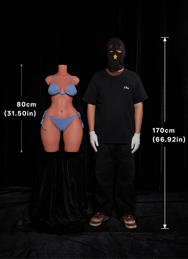 Climax Doll Ultra Lightweight Realistic Silicone Sex Doll Torso ULW 882# Livia Tan Curvy Body