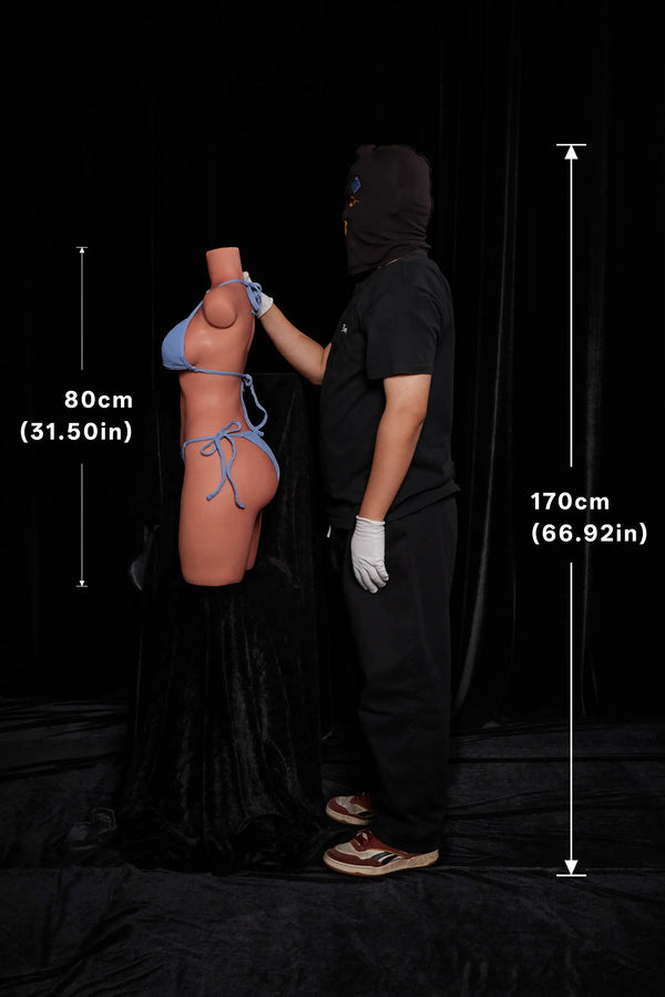 Climax Doll Ultra Lightweight Realistic Silicone Sex Doll Torso ULW 882# Livia Tan Curvy Body